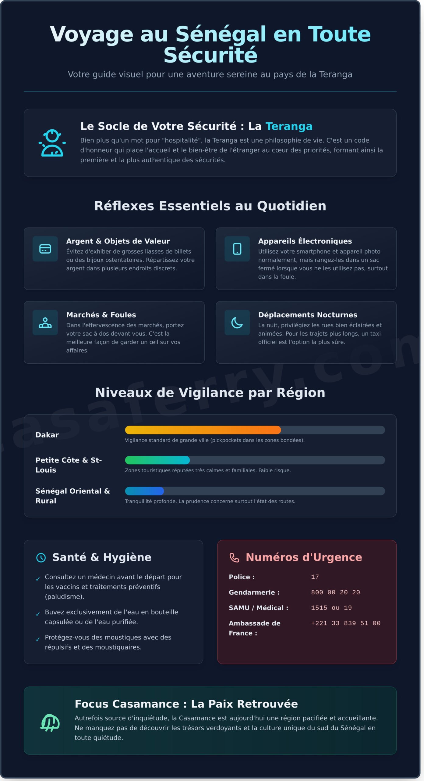 Voyage Sénégal Sécurité : Voyager en Toute Sérénité - Infographic